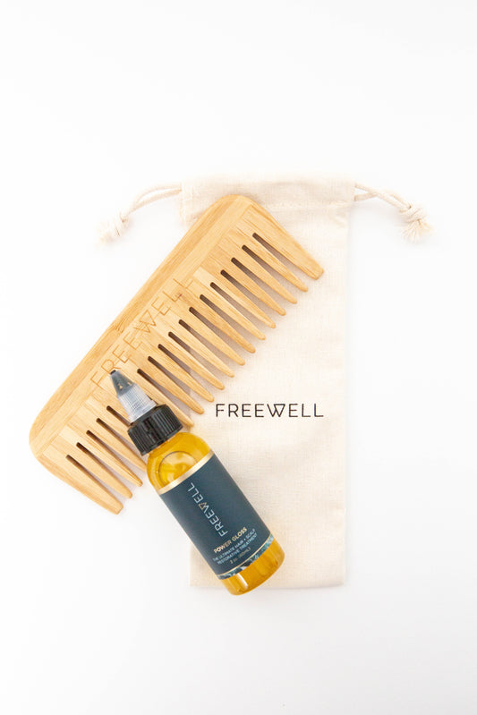 Power Gloss + Bamboo Comb Travel Kit